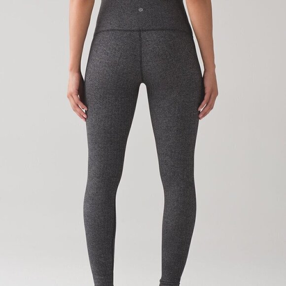Lululemon Wunder Under Pant (Hi-Rise) - 4 Heathered Herringbone/Black - Picture 3 of 8